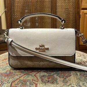 Mini Josie Crossbody In Blocked Signature Canvas